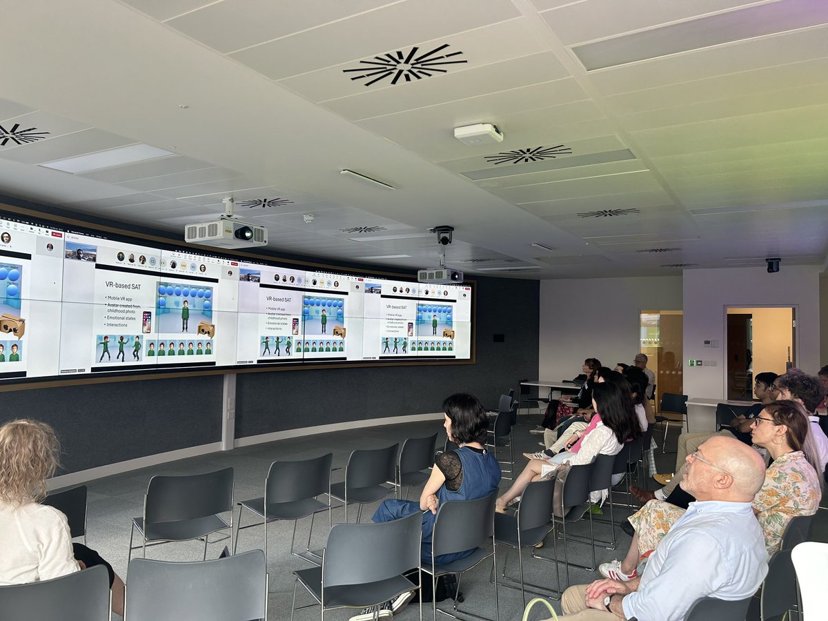Dasha Nicholls (@dashanicholls) on Twitter photo At the <a href="/Imperial_MHRN/">Imperial Mental Health Research Network</a> hybrid summer event. Great turn out in person and online! Learning about use of virtual reality in the delivery of psychotherapy interventions. At the <a href="/Imperial_MHRN/">Imperial Mental Health Research Network</a> hybrid summer event. Great turn out in person and online! Learning about use of virtual reality in the delivery of psychotherapy interventions.