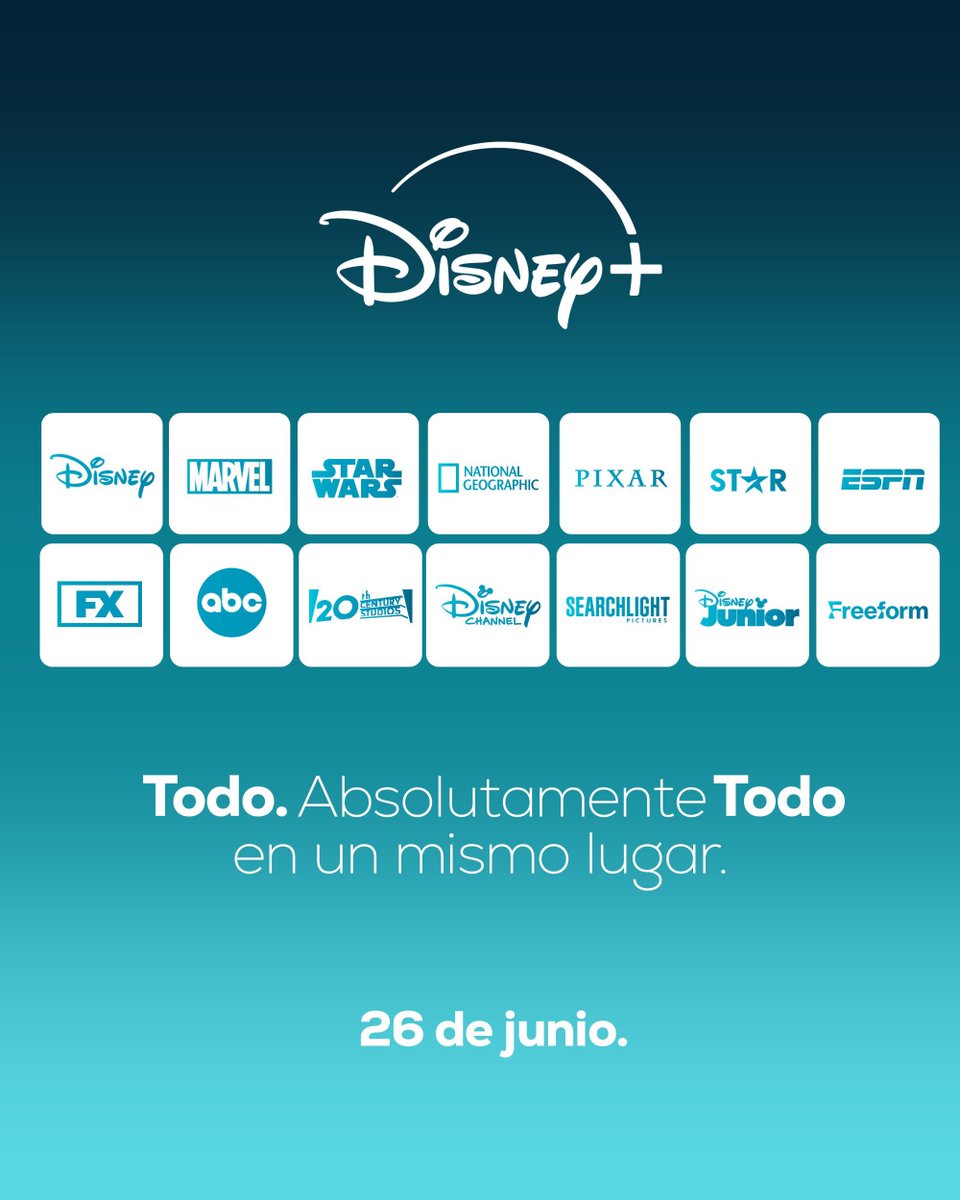 PortalDisneyLAT's tweet photo. ¡Todo el entretenimiento que te gusta en un solo lugar! 

El nuevo #DisneyPlus llegará esta noche y aquí les dejamos los horarios de lanzamiento para cada país: 

1:00 am 🇲🇽 
2:00 am 🇨🇴🇵🇪 
4:00 am 🇦🇷🇨🇱

*La hora de lanzamiento puede ser modificada sin previo aviso. https://t.co/wwrhatnE0F