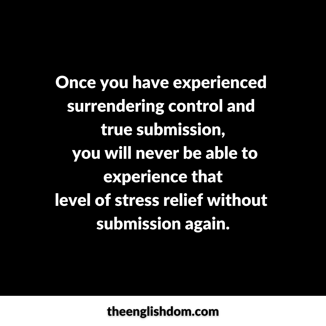 theenglishdom's tweet image. Once you have experienced surrendering control and true submission, you will never be able to experience that level of stress relief without submission again.

#stressreleif #submission #surrendercontrol #escapevanillalife
