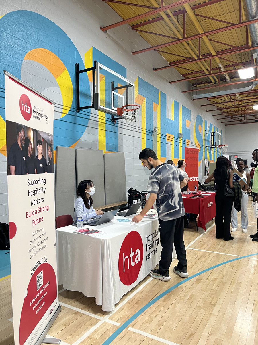 htac75's tweet image. On June 7th, we attended the Youth Job Fair at Lawrence Heights Community Centre and met with young people to discuss career opportunities in the hospitality industry. We were also invited by the Chelsea Hotel, Toronto to participate in their Wellness Fair on June 18th.