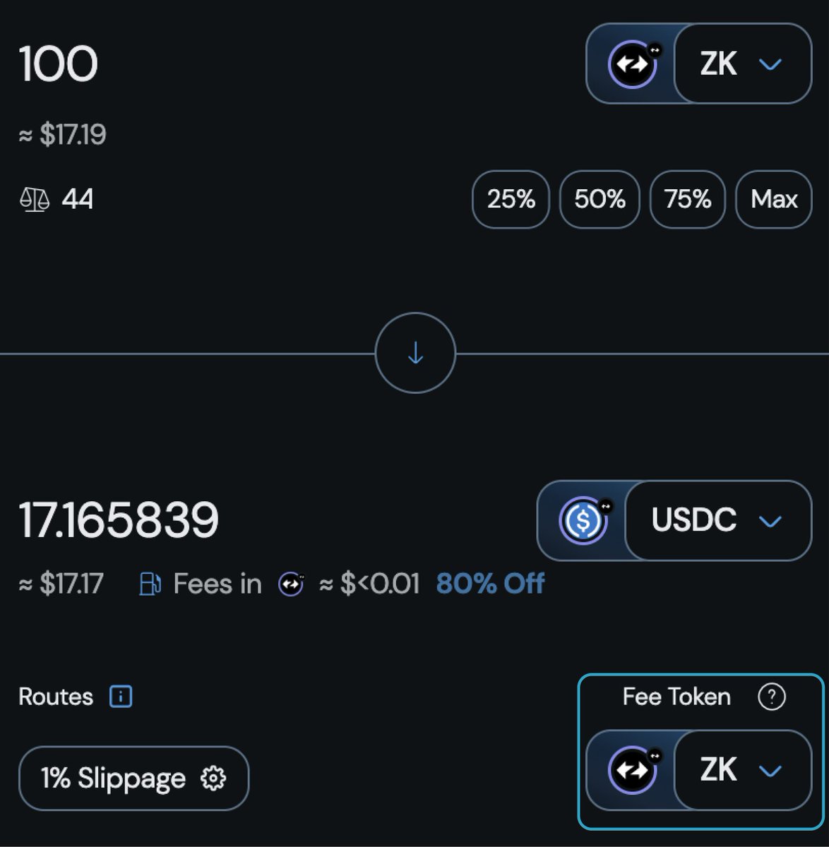 Claimed your ZK token - but no ETH for gas?

Zyfi has got you covered 😁

✅You can now pay your gas in ZK to swap, send or do any custom transaction on any DApp within <a href="/zksync/">ZKsync</a> era!

As  a reminder Zyfi paymasters are open-source, audited &amp; verified 🔐