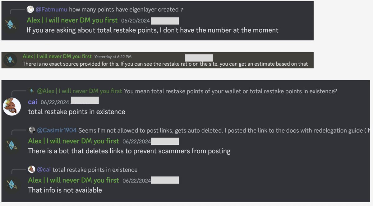 noodles (@crypto_noodles) on Twitter photo CT's been quiet on <a href="/eigenlayer/">EigenCloud</a> since $EIGEN was announced, but the drama didn't really stop there.
The drama centers around how Eigen Points become $EIGEN allocations.
There are 3 main sources of anger:
1) No explanation on how $EIGEN allocations are calculated
The mods are CT's been quiet on <a href="/eigenlayer/">EigenCloud</a> since $EIGEN was announced, but the drama didn't really stop there.
The drama centers around how Eigen Points become $EIGEN allocations.
There are 3 main sources of anger:
1) No explanation on how $EIGEN allocations are calculated
The mods are