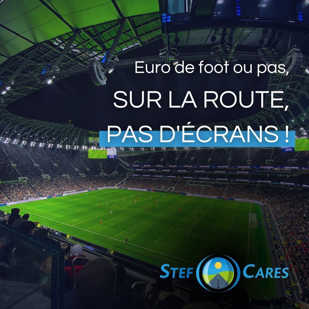 Ce n'est pas parce que c'est l'EURO qu'il faut en oublier les bons gestes ! ⚽ 
On ne regarde pas le match sur son téléphone en voiture 📵 
Au volant, c'est les yeux rivés sur la route, non pas sur l'écran 😉

#EURO2024 #DontTextAndDrive #StefCares
stef-cares.org