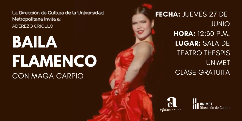 La Dirección de Cultura te invita a nuestro Aderezo Criollo en esta oportunidad a una clase de flamenco.