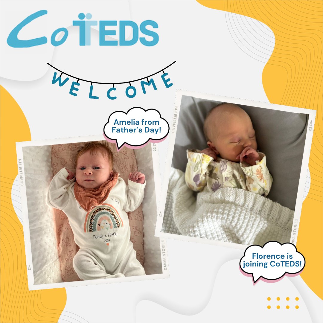 Welcome to the CoTEDS family, Amelia and Florence! Thank you to Joe and Becca for sharing their lovely photos with us🥰