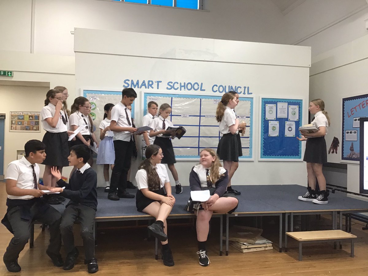 Year6A's tweet photo. Rehearsals are well underway for our Beauty and the Beast production! Here we are practicing our opening song ‘Belle’ @MRPAyear6B @MRPA_Music https://t.co/cqmhDjoGcB