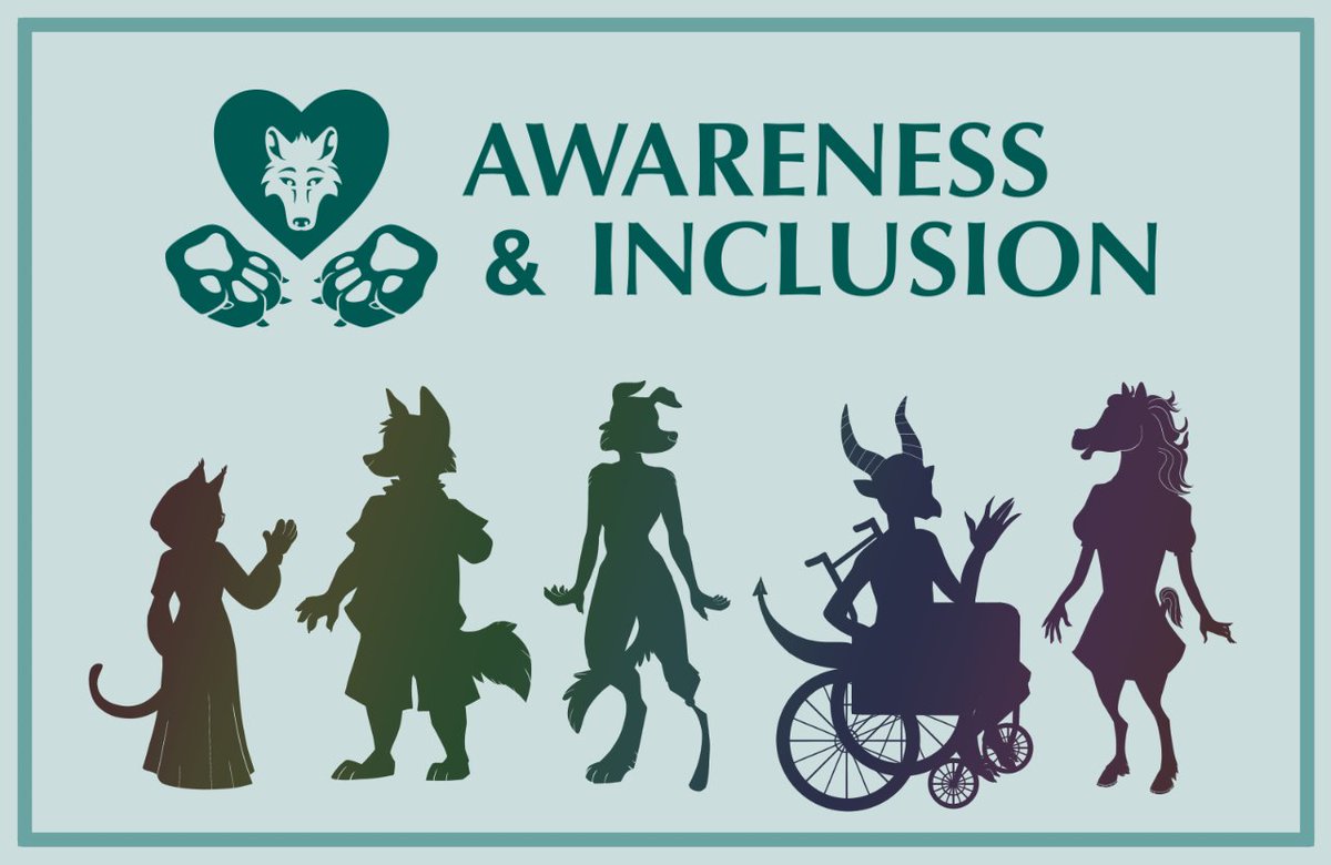 Presenting our new department: Awareness &amp; Inclusion!

Hello, nice to e-meet! Our mission is to support you on accessibility and inclusion at Eurofurence and to raise awareness on these issues to a wider audience. 

If you want to contact us, go to help.eurofurence.org/contact/awaren…