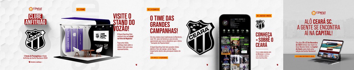 👴🏻 <a href="/CearaSC/">Ceará Sporting Club</a> | Clube Anfitrião

O Vozão de Porangabuçu é Clube Anfitrião confirmado na Confut Nordeste 2024!

🏆 3x Campeão da Copa do Nordeste, 46x Campeão Cearense dentre diversos outros títulos, o clube figura entre os grandes do Brasil e é um dos mais tradicionais do Nordeste!