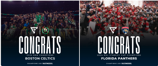 VBruno17's tweet image. What an incredible past week at @FastModel. Congrats to our clients! Happy to continue to serve champions across multiple sports! 🏀 🏒 
#NBA #NHL
#ChampionsUseFastModel