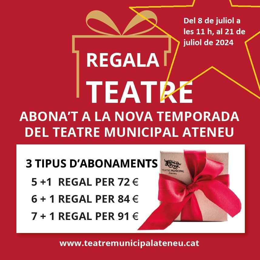 culturaigualada's tweet image. La regidora de Cultura, Carme Riera @carmerimi ha presentat la nova temporada de teatre, música i dansa, acompanyada de @quico13 de l'@AteneuIgualadi per Músiques de butxaca.
Abonaments: a partir del dia 8 de juliol a les 11h al web teatremunicipalateneu.cat @carmerieramin