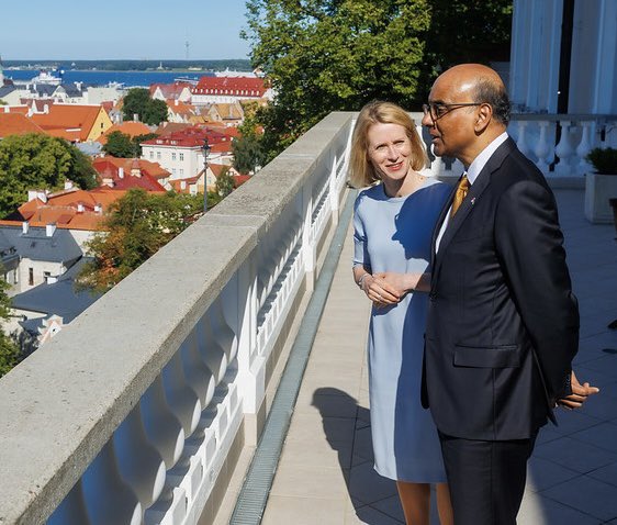 Today I was honoured to meet President Tharman Shanmugaratnam in Tallinn.

I recalled the warm welcome I received in Singapore last year.
 
Glad about our growing close ties, especially in cyber security and the tech sector. 
 
Also discussed global security issues.