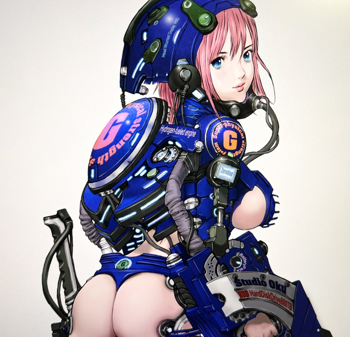 「メカ少女 」|奥 浩哉のイラスト