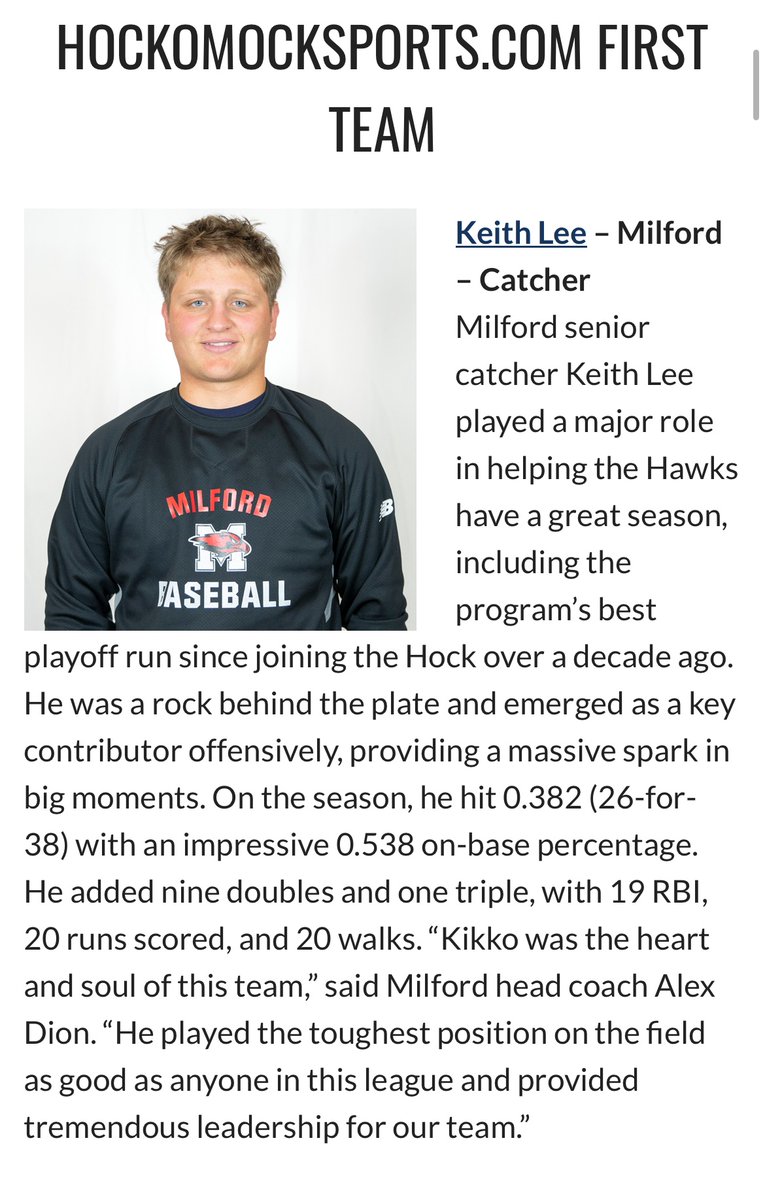 Milford_BSB's tweet photo. Congrats to these young men! They represent us well on and off the field! Fantastic year @KeithLee2024 @NickKoch27 @consiglilouis5 @Damien1380 https://t.co/aiQ3S3g1Ds
