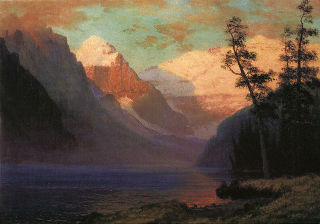 Evening Glow, Lake Louise wikiart.org/en/albert-bier…