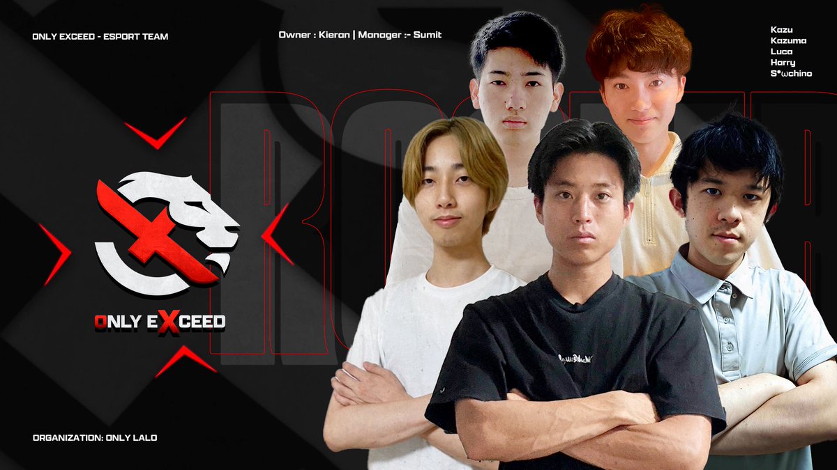 🚀 Big News! We're thrilled to unveil ONLY EXCEED , our brand-new esports team set to take the gaming world by storm. 

💪 Team is ready to dominate the competition under the Only Lalo organization. Get ready for unparalleled action , epic plays &amp; groundbreaking victories !