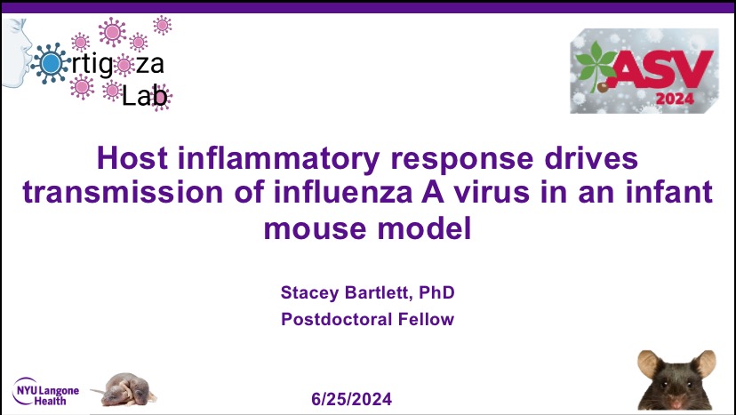 Mila B. Ortigoza, MD, PhD (@mbortigoza) on Twitter photo I'm excited to see <a href="/BartlettSR1/">Stacey Bartlett</a> present our latest work on Flu transmission using the infant mouse model! #ASV Workshop 13-13 and Poster P13-12. Stop by if you are here! I'm excited to see <a href="/BartlettSR1/">Stacey Bartlett</a> present our latest work on Flu transmission using the infant mouse model! #ASV Workshop 13-13 and Poster P13-12. Stop by if you are here!