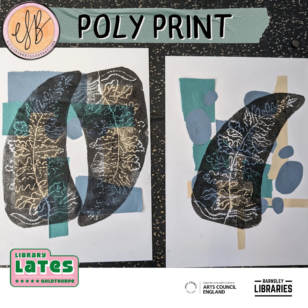 Barnsley Libraries (@barnsleylibs) on Twitter photo There's still time to book your place on the Poly Print workshop at Goldthorpe Library tomorrow, 4th July 5.30 - 7pm to experiment with poly printing to create your own nature inspired print!
Book your place now at: Barnsley.gov.uk/libraryevents
#LetsCreate <a href="/ace_thenorth/">Arts Council England, North</a> There's still time to book your place on the Poly Print workshop at Goldthorpe Library tomorrow, 4th July 5.30 - 7pm to experiment with poly printing to create your own nature inspired print!
Book your place now at: Barnsley.gov.uk/libraryevents
#LetsCreate <a href="/ace_thenorth/">Arts Council England, North</a>