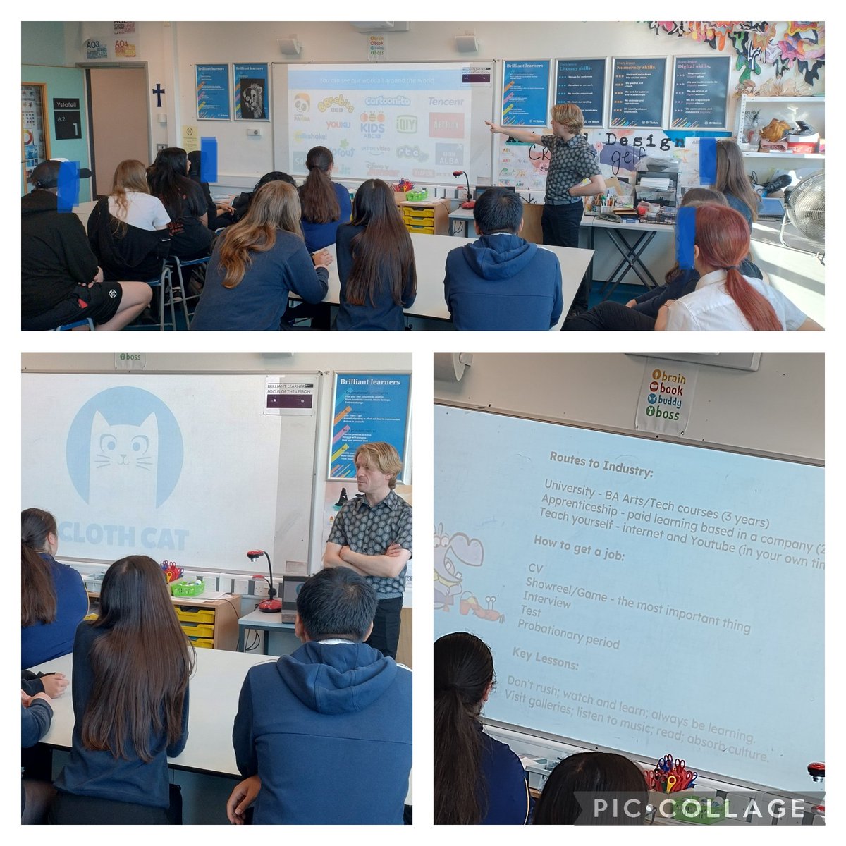 Adrian Cole (@adecolecdff) on Twitter photo Thank you Alumni Jon from <a href="/ClothCatStudio/">Cloth Cat Studio</a> for delivering three excellent sessions on careers in the creative sector and Animation & Gaming to Yr10 GCSE Art pupils at <a href="/StTeilos/">St. Teilo's</a>. Excellent feedback from pupils on the sessions - thank you! Thank you Alumni Jon from <a href="/ClothCatStudio/">Cloth Cat Studio</a> for delivering three excellent sessions on careers in the creative sector and Animation & Gaming to Yr10 GCSE Art pupils at <a href="/StTeilos/">St. Teilo's</a>. Excellent feedback from pupils on the sessions - thank you!