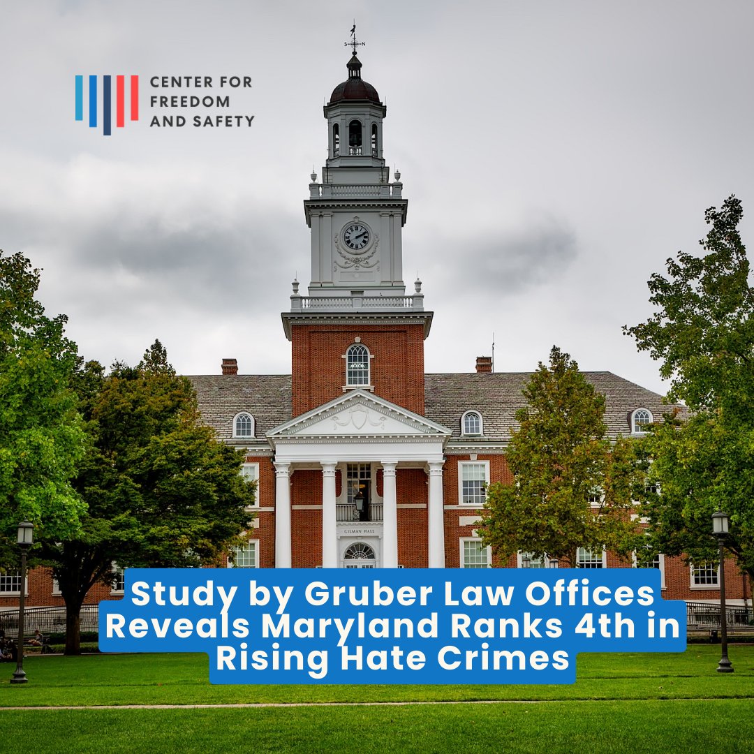 CFSorg's tweet photo. This  rise in hate crimes in Maryland underscores the urgent need for proactive measures to prevent these acts from escalating into violence. The Center for Freedom and Safety is committed to addressing and mitigating hate crimes to create a safer, more inclusive society for all. https://t.co/ARwsCikVDx