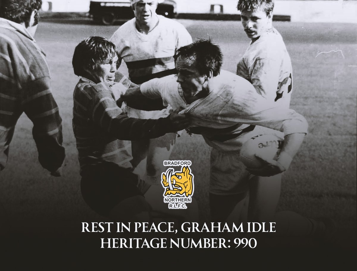 We are saddened to learn of the passing of former Bradford Northern player Graham Idle. 

Graham made his debut in 1980 against Batley at Odsal, earning him Heritage Number (#990).

Our thoughts and condolences are with Graham's family and friends at this difficult time.
