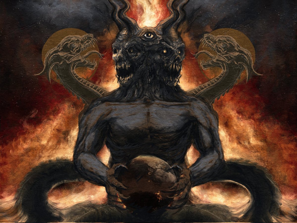 NestorAvalosZar's tweet photo. Artwork in progress for the Mexican melodic death metal Band @proditorbicorni
The mighty devour of space and time, the destroyer of the Universe, Our lord Thaumiel rising from the waters of Ain
#NESTORAVALOSART #PRODITORBICORNI #DEATHMETAL #anticosmic
#coverart #qliphoth https://t.co/0QNcJg4gpY