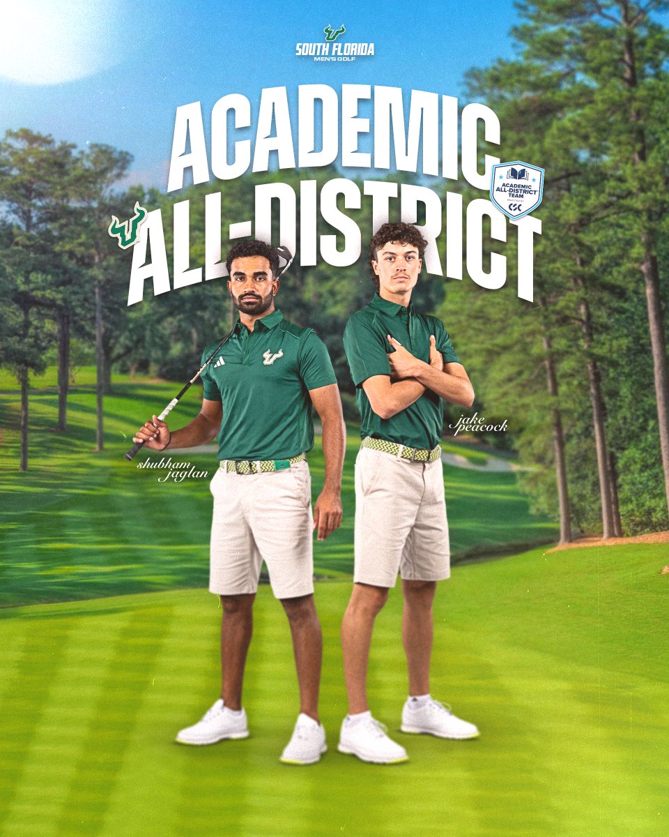 These guys got it done in the classroom and on the course!! Congratulations Jake and Shubham on earning spots on the CSC Academic All-District team!!

📰: gobulls.co/3VCVDg3

#HornsUp🤘