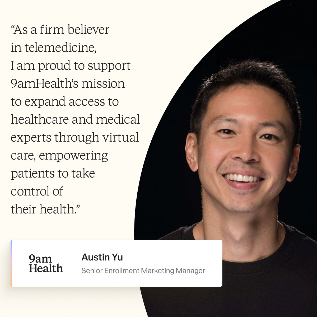 We're excited to welcome Austin Yu to the team! He brings lots of  experience in digital healthcare and enrollment marketing. Welcome aboard, Austin! 🎉