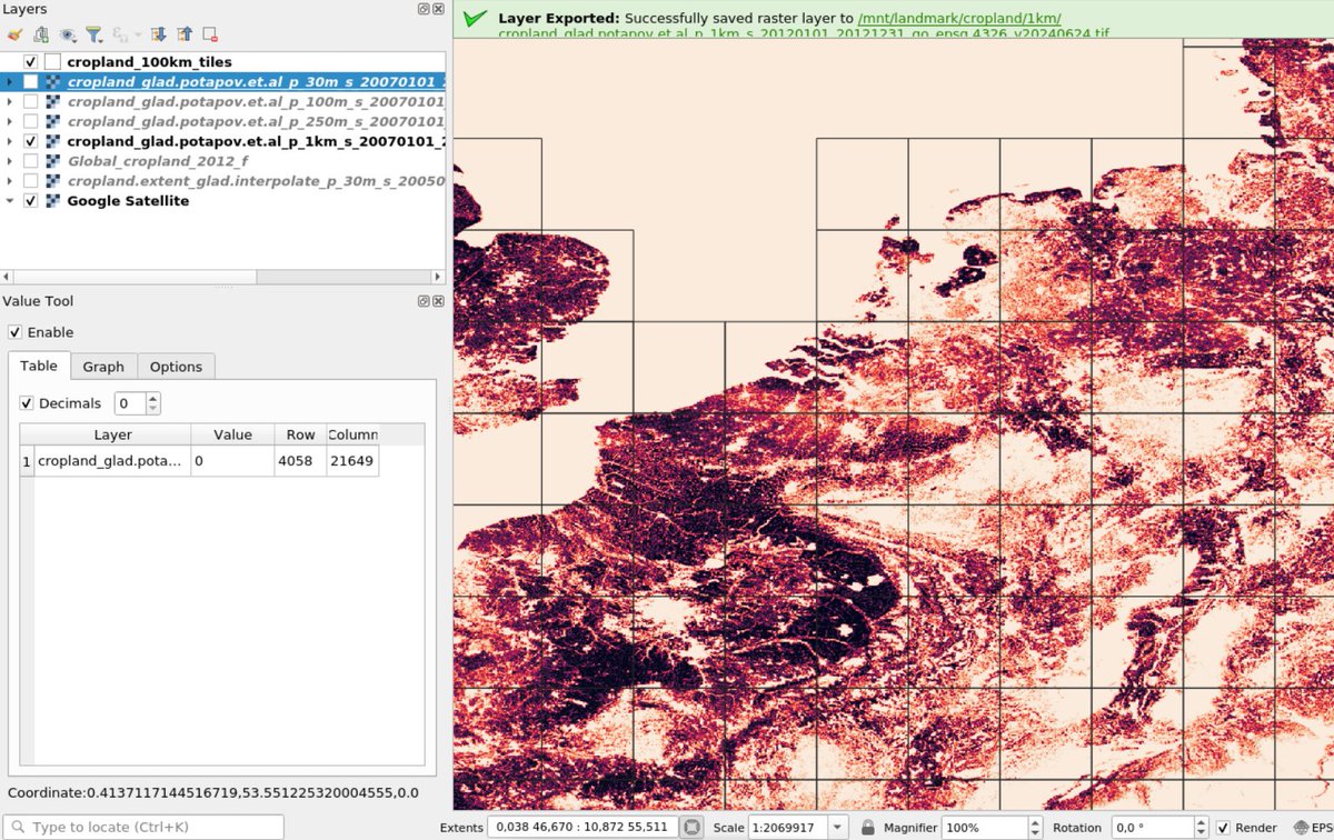 opengeohub's tweet photo. If you are looking for global maps showing extent of cropland this might help - we interpolated &amp; compiled @UMD_GLAD cropland product to 30m, 100m, 250m and 1km resolution covering 2000-2022: https://t.co/NpHmgXYT6Z @EarthMonitorOrg #OpenData #OpenLandMap https://t.co/hN8QvkS0fR