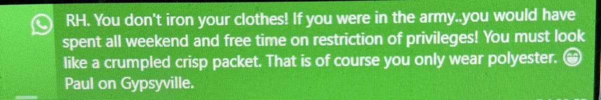 Kofi_Smiles's tweet image. #EarlyQuestionClub

Love this message that came in!

I don’t iron my clothes. Haven’t in years. And I don’t plan to.

I’m sure I’m not the only one who does this?

How many of you have sacked off the iron?

#CreasesForTheWin 
#GuessImCrumpledPacketOfGhanaianGoodness