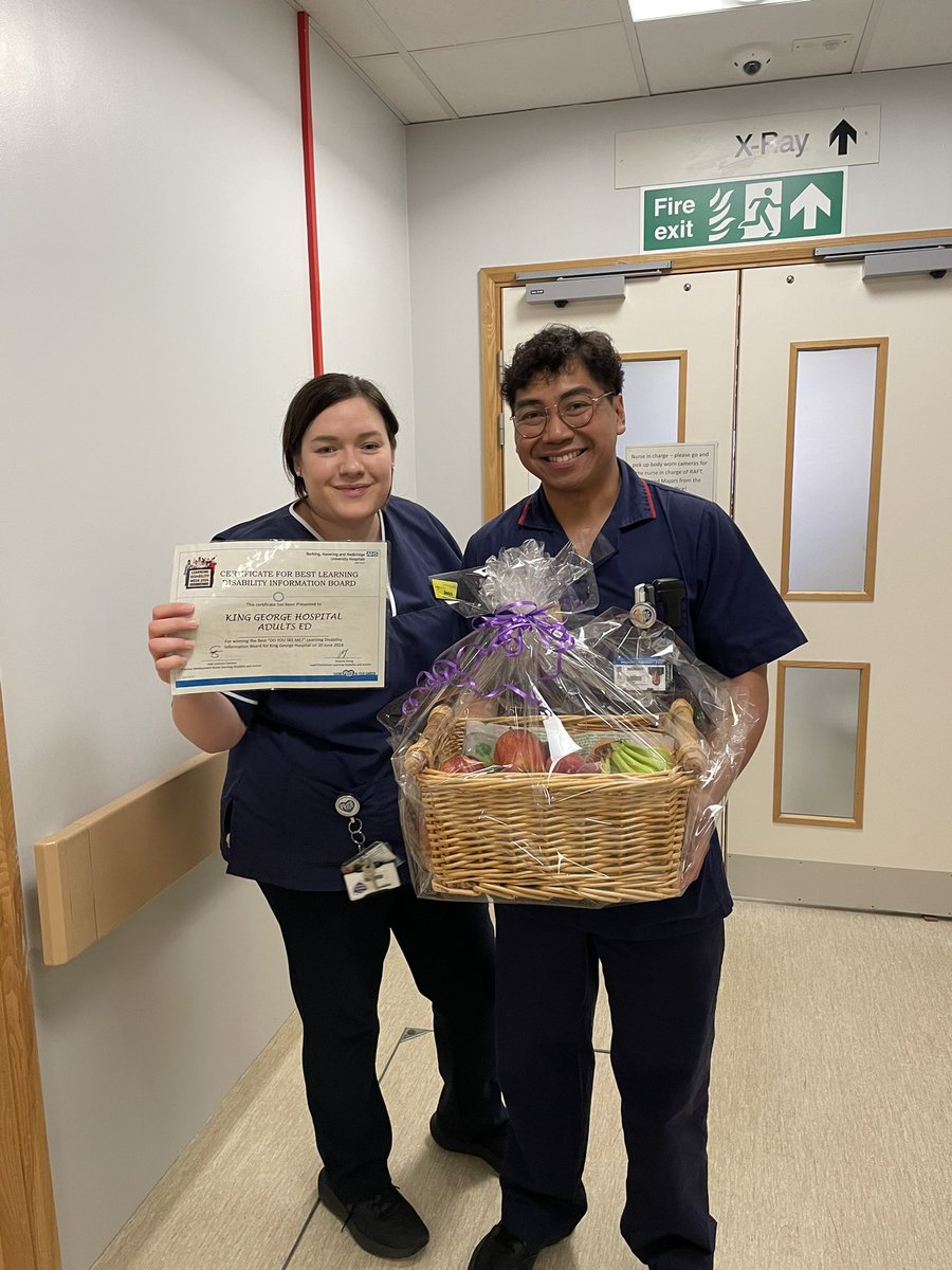 Congratulations to Queen’s Bluebell A and King George A/E that won the “DO YOU SEE ME?” Learning Disability Information Board competition. A fruit basket and certificate was given to the winners.
 Our guest judge David prsented the award himself.🎊
#BHRUTLDWEEK2024