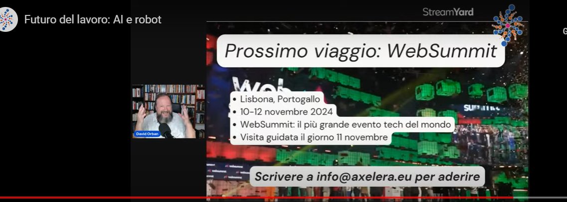 Axelera parteciperà alla visita del Websummit a Lisbona, a 11 novembre 2024. 
Vuoi partecipare? Scrivi a info@axelera.eu
 websummit.com