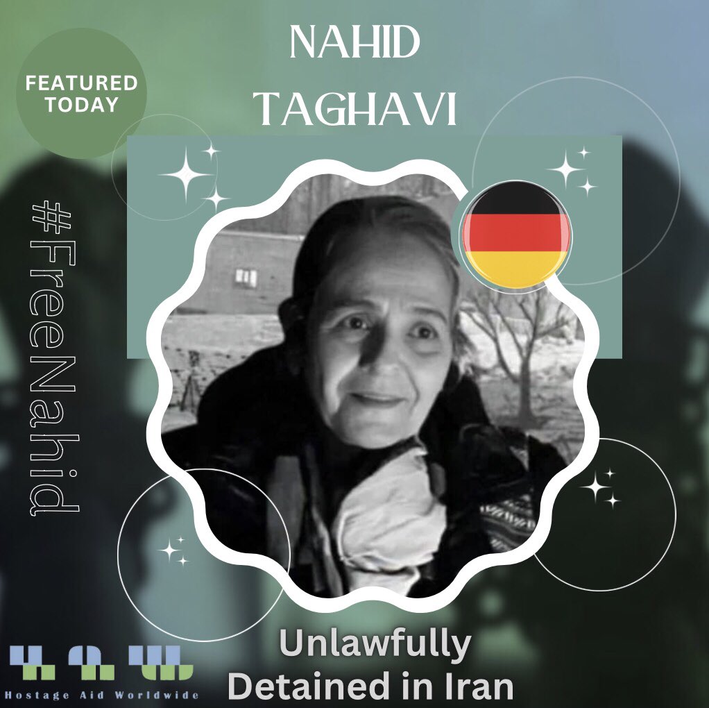 🇩🇪Nahid Taghavi has already served almost 4 yrs of her 10 yr 8 month sentence handed down in a sham &amp; grossly unfair trial.
@Bundeskanzler @ABaerbock, Nahid is almost 70 yrs old with many health issues that remain untreated. What will it take to step up &amp; prioritize the life of