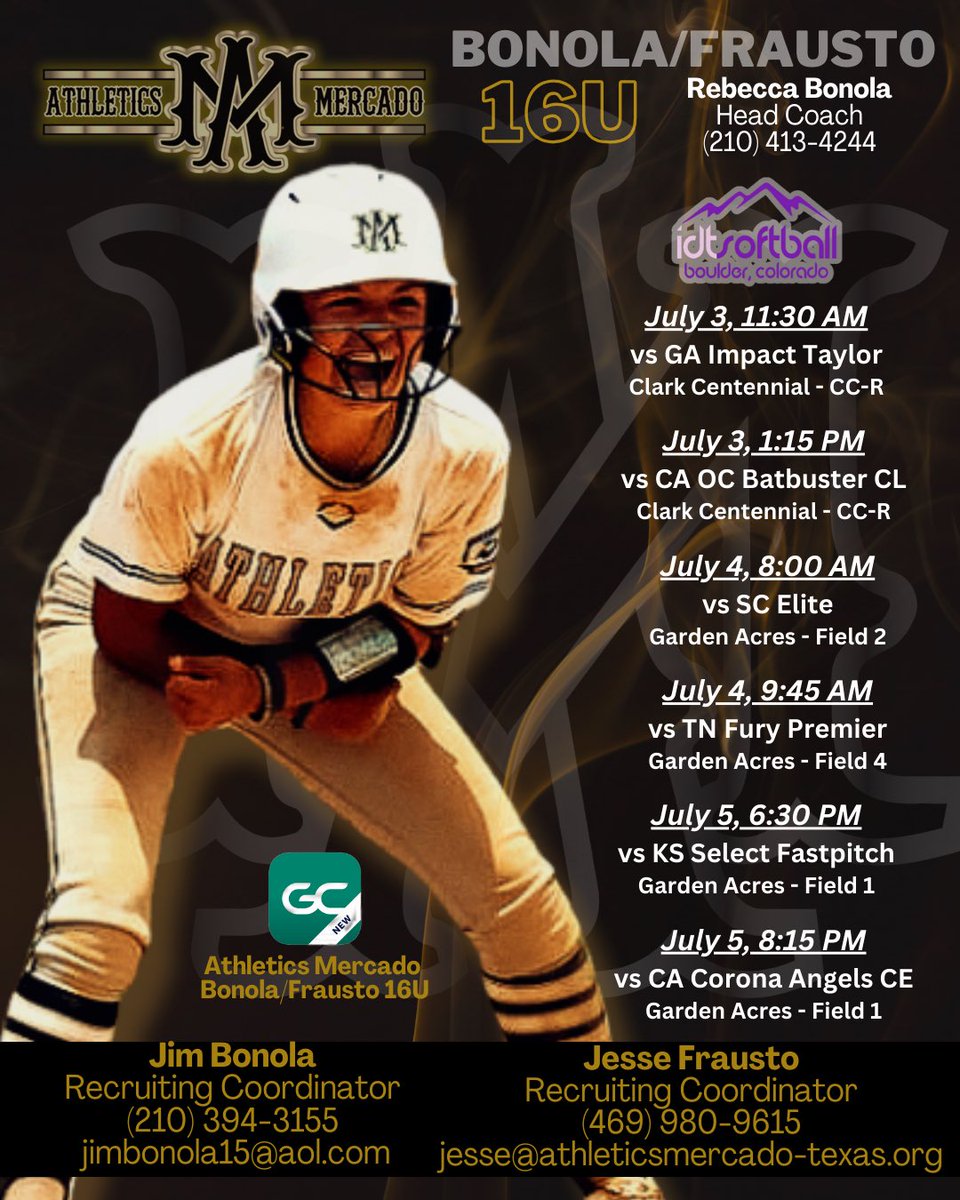 We are heading to Colorado for the Independence Day Tournament (IDT)!  Let’s goo!!! 🔥💪
#faith #fAMily #culturewins 
<a href="/MercadoAcademy/">Athletics Mercado Academy</a> <a href="/coachfrausto/">Jesse Frausto - Athletics Mercado Academy (Texas)</a>