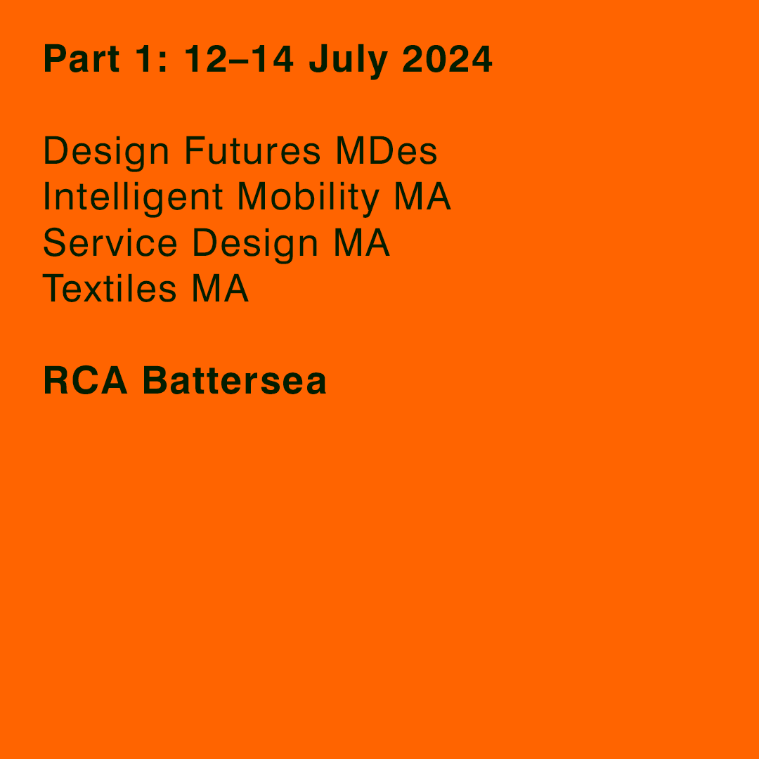 RCA's tweet image. ➡️ Up next as #RCA2024 continues...

📆 School of Design postgraduate exhibitions and events, Part 1: 12–14 July 2024 and Part 2: 19–21 July 2024 in The Studio Building at the RCA Battersea Campus.
