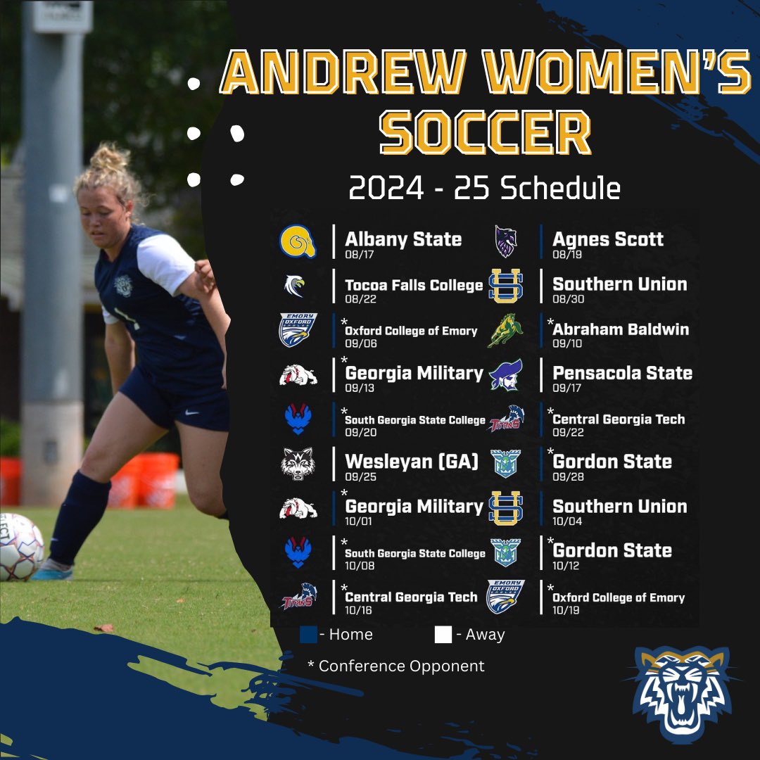 Women’s Soccer Schedule Release! 

Follow the link for more: andrewfightingtigers.com/sports/wsoc/20…

#AndrewAthletics #FightingTigers🐅⚽️