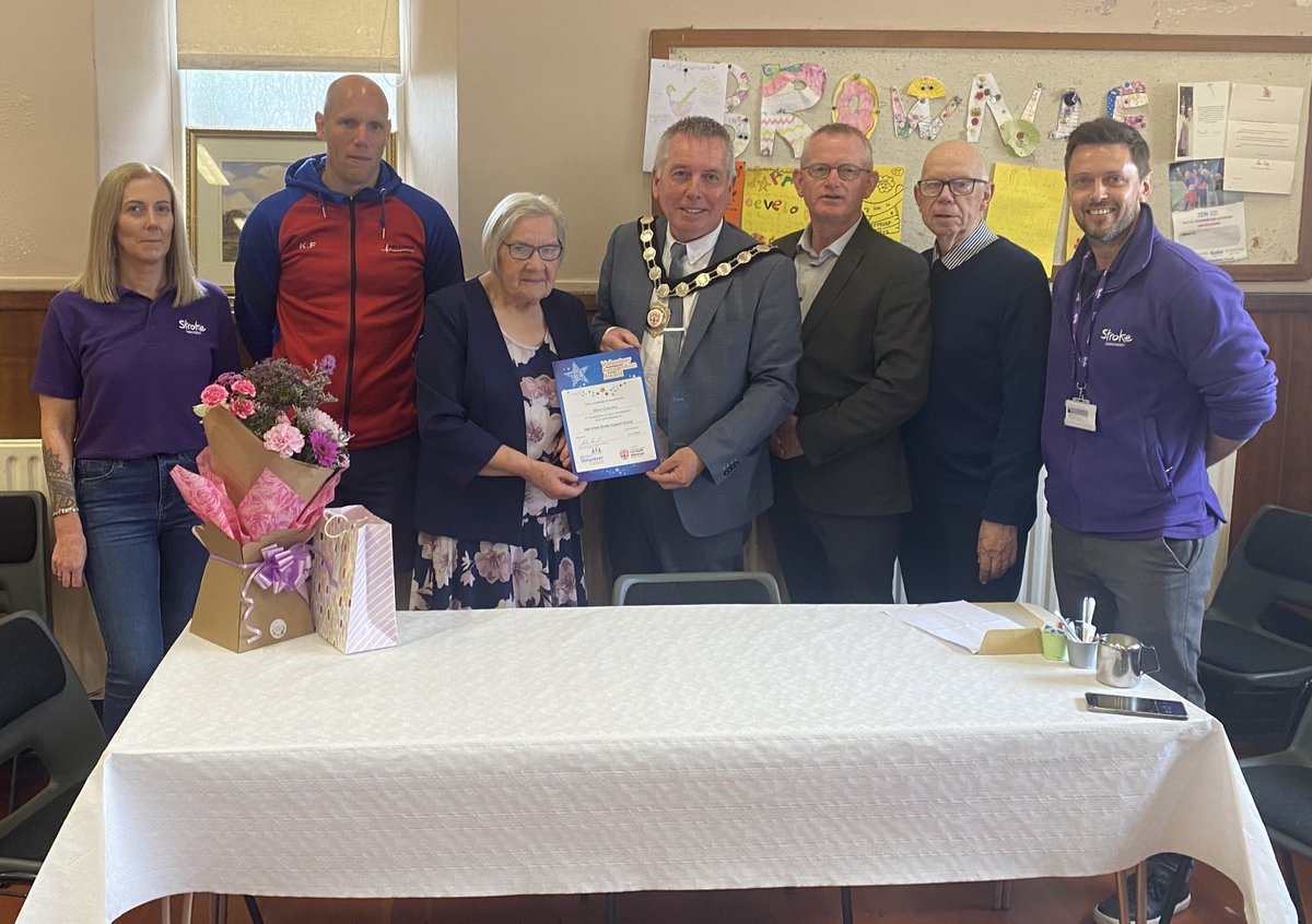 Delighted to attend the Mid Ulster Stroke Association Volunteer Group’s 25th anniversary today. We also celebrated our wonderful volunteer Mary Convery who has been with us for 25 years and made such a difference in her local community and across the Mid Ulster area