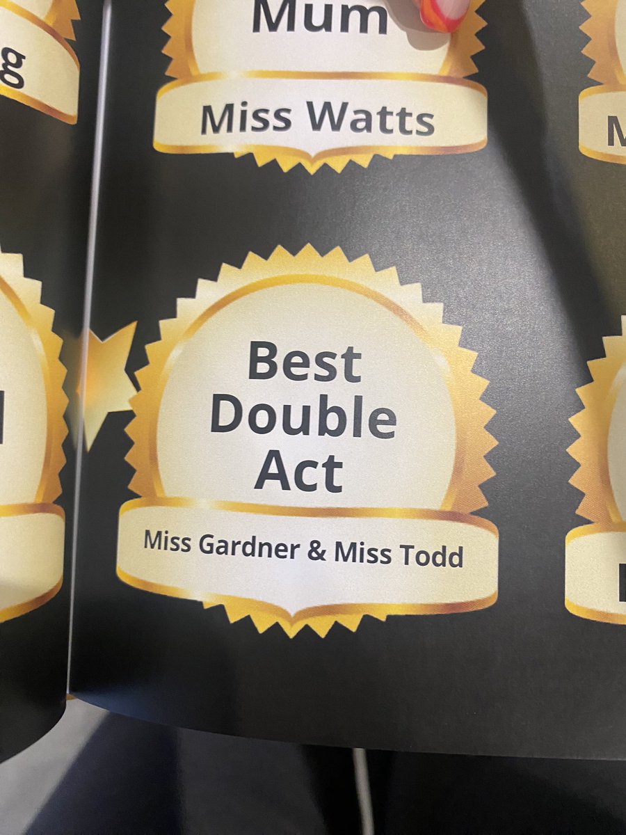 What a lovely surprise opening the Class of 2024’s yearbook to this! 🥹✨and the dream team have only gone and nabbed Best Double Act <a href="/MissGardner12/">Miss Gardner</a> 👯‍♀️