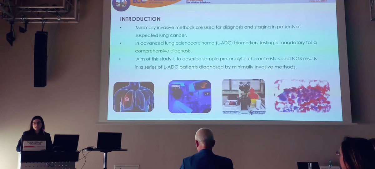 Participación española en el Symposium “Cytotechnologists’ Session 3” del 45th European Congress of #Cytology en Leipzig, de <a href="/tlabiano/">Tania Labiano</a>, sobre NGS para cáncer de 🫁 en muestras de #citología 
Enhorabuena por la ponencia Tania ✨
#ECC2024 #ECCyto2024 <a href="/CytologyEFCS/">EFCS</a>