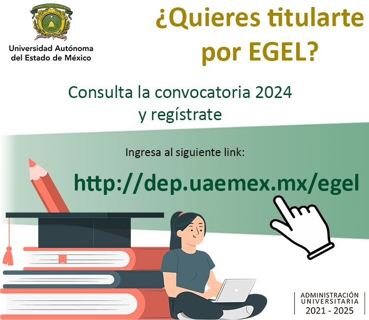 UAEM_MX's tweet photo. ¿Egresaste de la UAEMéx y no te has titulado? 

Te compartimos la convocatoria para presentar el Examen General para el Egreso de Licenciatura (EGEL). Consulta los requisitos y fechas en el siguiente enlace 👉 https://t.co/Kn5MFskisv

#SomosUAEMéx💚💛 https://t.co/njRxOy74QJ