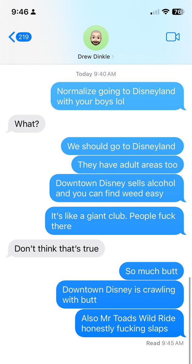 Normalize partying at Downtown Disney with your boys.
