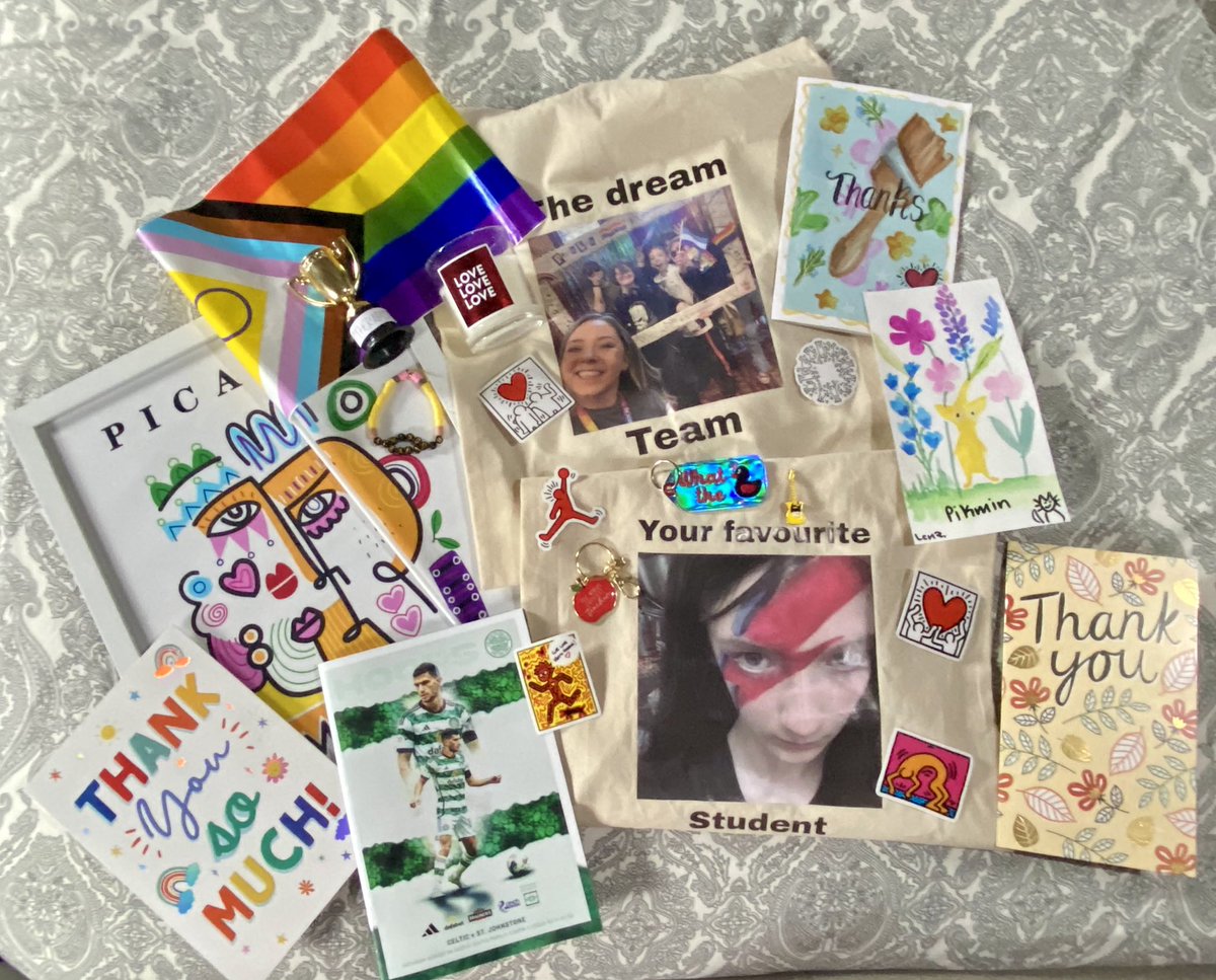 What a day we’ve had for the last full day of the school year… and the amazing gifts and cards from “The Dream Team” - Massive thank you to each and every one of you that came along to art today to spend my last full day in Whitehill with me 🖤🥳🌟
