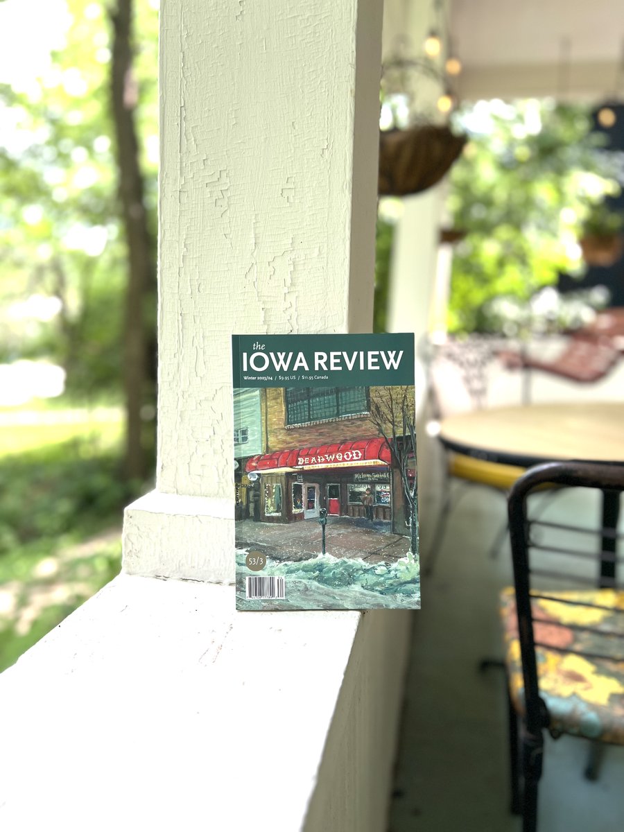 Issue 53/3 pairs perfectly with a porch and a glass of lemonade (seen here at <a href="/porchlightlit/">Porch Light</a>).

Featuring Janice N. Harrington, <a href="/mooncake/">Jennifer S. Cheng 鄭嘉怡</a>, @GeriModell, <a href="/RobertWoodLynn/">Robert Wood Lynn</a>, <a href="/Ifyouknewthen/">Ryan Van Meter</a>, John A. Nieves, <a href="/stellayywong/">Stella Wong</a>, and more!

Read selections or subscribe: iowareview.org/issue/volume-5…