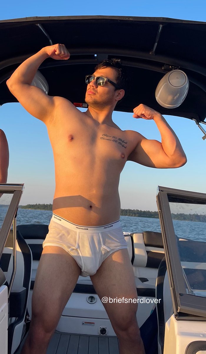 It’s that time of the week 😅 swam in the lake in my tighty whities this past weekend. Thanks to @ManuelM41763628 for the picture 📸 #wetbriefs #fruitoftheloom #tightywhities #whitietighties