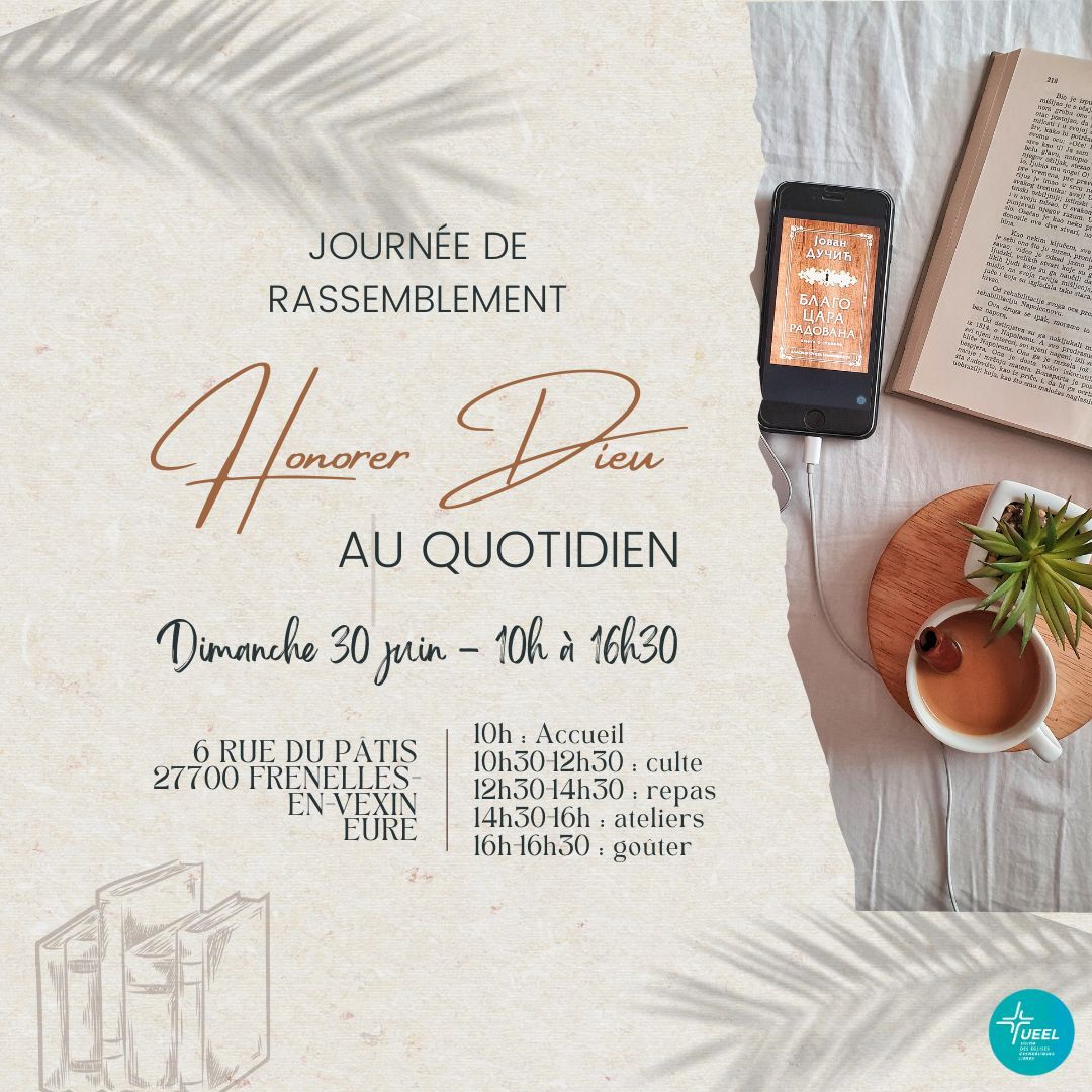 Rejoignez-nous pour un rassemblement de chrétiens de l'UEEL de l'Ile de France le dimanche 30 juin autour du thème "Honorer Dieu au quotidien" !
#rassemblement #celebration #loasisbeaumont