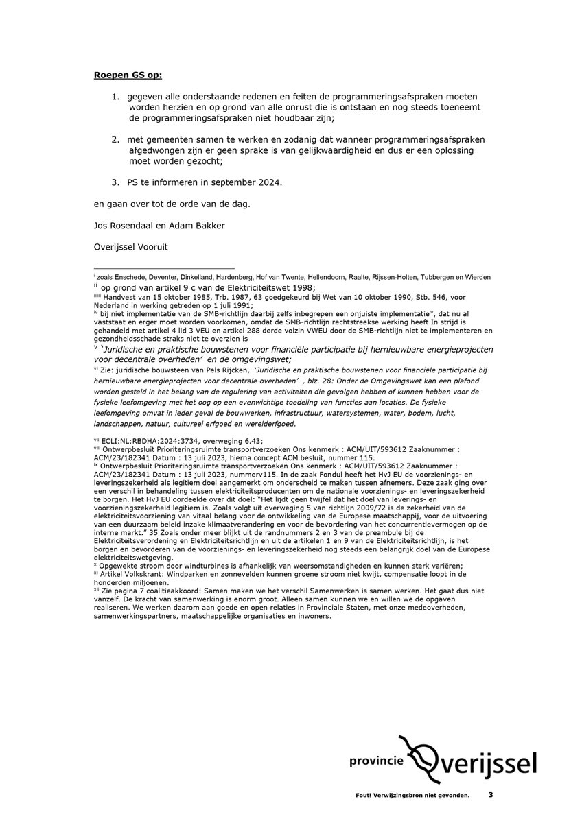 Als SGP Wierden omarmen we deze motie van harte! We sluiten ons aan bij de duidelijk verwoorde inhoud die de schrijnende realiteit weergeeft en oproept tot bezinning bij de provincie.