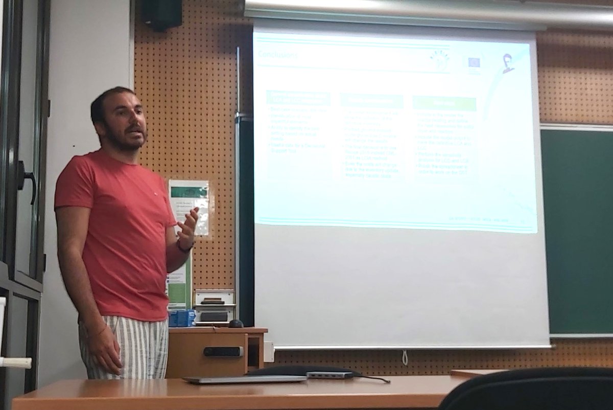 Today, new  <a href="/GENOCOV/">GENOCOV</a> seminar presented by Alessio Castagnoli “LCA &amp; LCC and their application as decisional support tools: The SONOVA case study”, work inside the project <a href="/RecyclesEu/">RECYCLES</a>