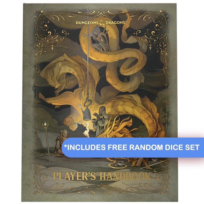 Greetings Adventurers!

The brand new D&amp;D Core Books are available now for pre order and were giving away a free random dice set with every order

Get yours here ⬇️

thedicedungeon.co.uk/collections/ne…