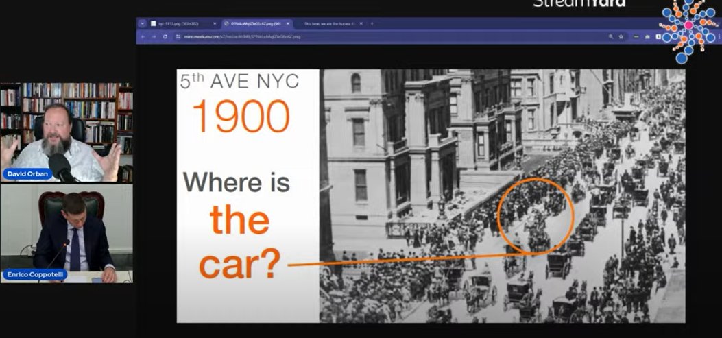 "In 10 anni la 5th Ave è passata dalla prevalenza di carrozze alla prevalenza di auto. 
In 10 anni le ns fabbriche utilizzeranno sempre più robot umanoidi, capaci di attività di elevata precisione" <a href="/davidorban/">David Orban</a>