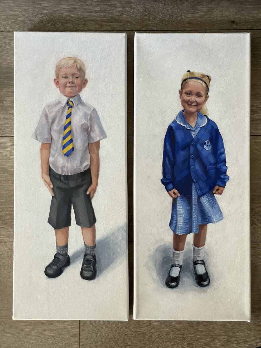 rodneykingston's tweet photo. ‘First day of school’ portraits. Commissions available now! Secure one of ten slots for 2024 with a £50 deposit. https://t.co/95uKZGJp6W