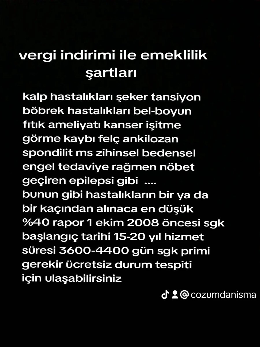 #engelliemeklilik #vergiindirimiemeklilik 
#erkenemeklilik